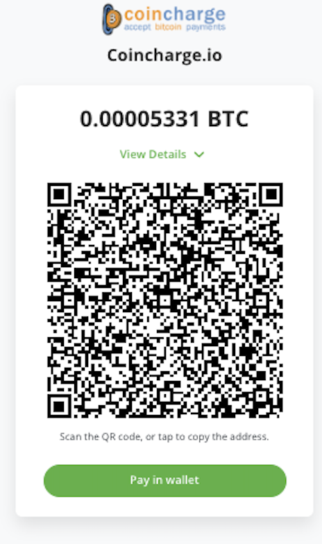 BTCPay Bezahlseite