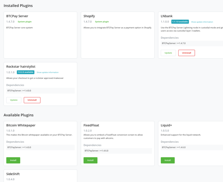 BTCPay Server Setup, Administration and Customization