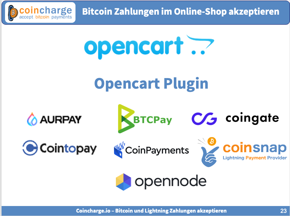 Bitcoin mit opencart akzeptieren