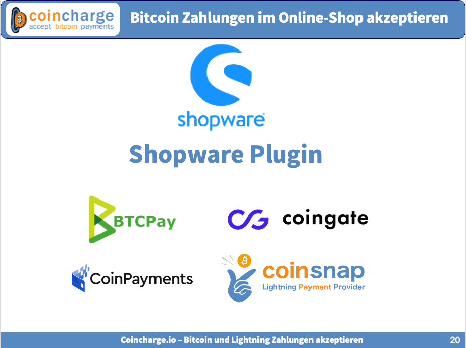 Bitcoin mit shopware akzeptieren