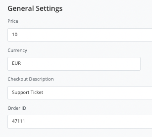 payment button general settings