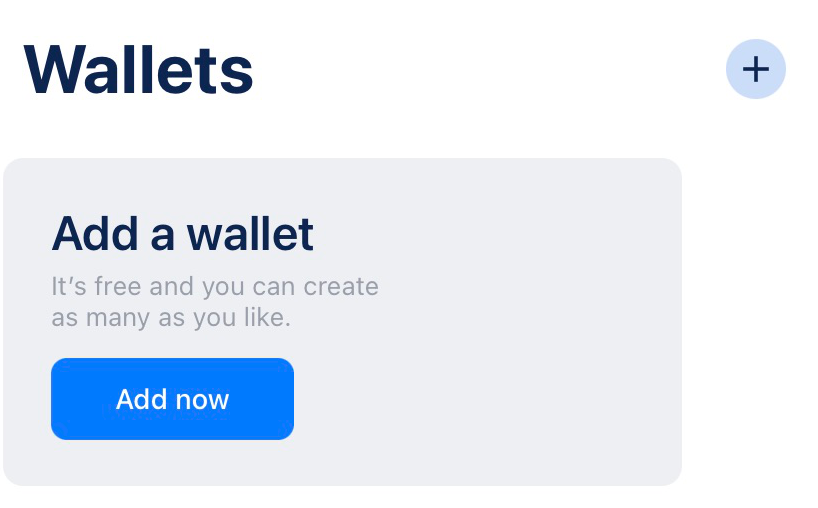BlueWallet add a wallet