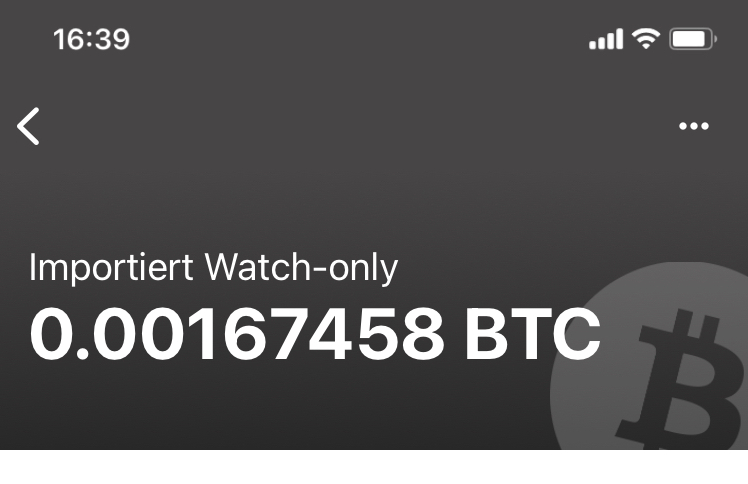 BlueWallet Watch Only Wallet
