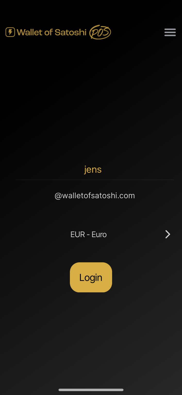 Wallet of Satoshi POS App