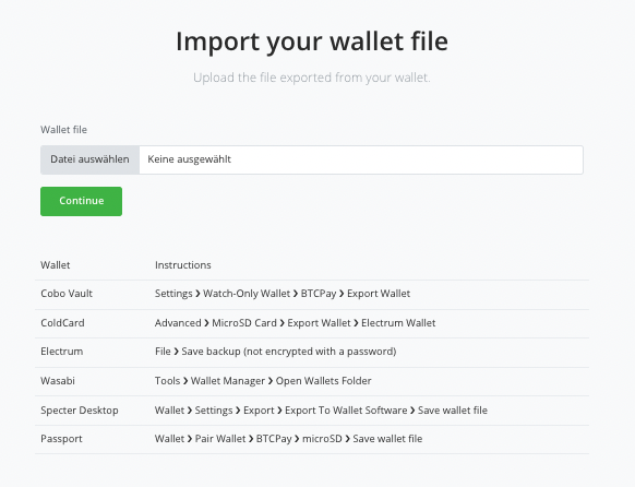 import wallet file from external bitcoin wallet