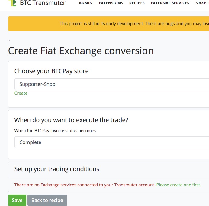 Create Fiat Exchange