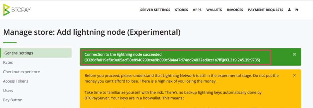 Public Lightning Node Adresse