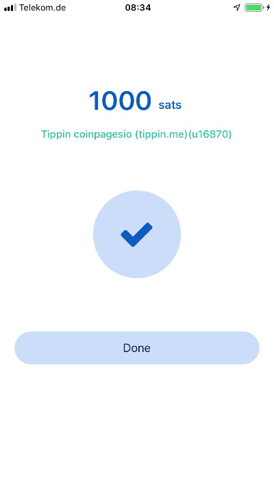 BlueWallet Lightning Confirm Payment