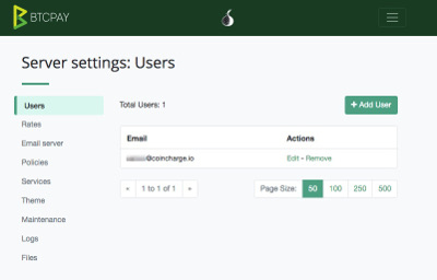BTCPay Server Userverwaltung