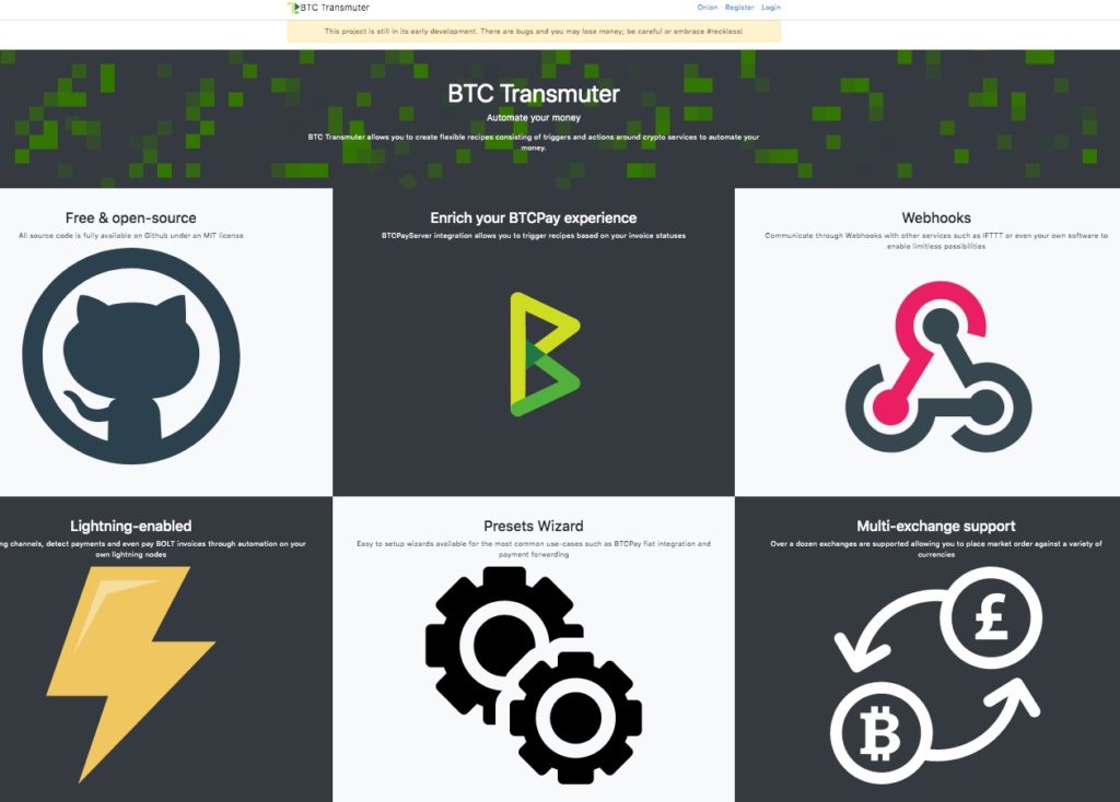 BTCTransmuter BTC Transmuter Homepage