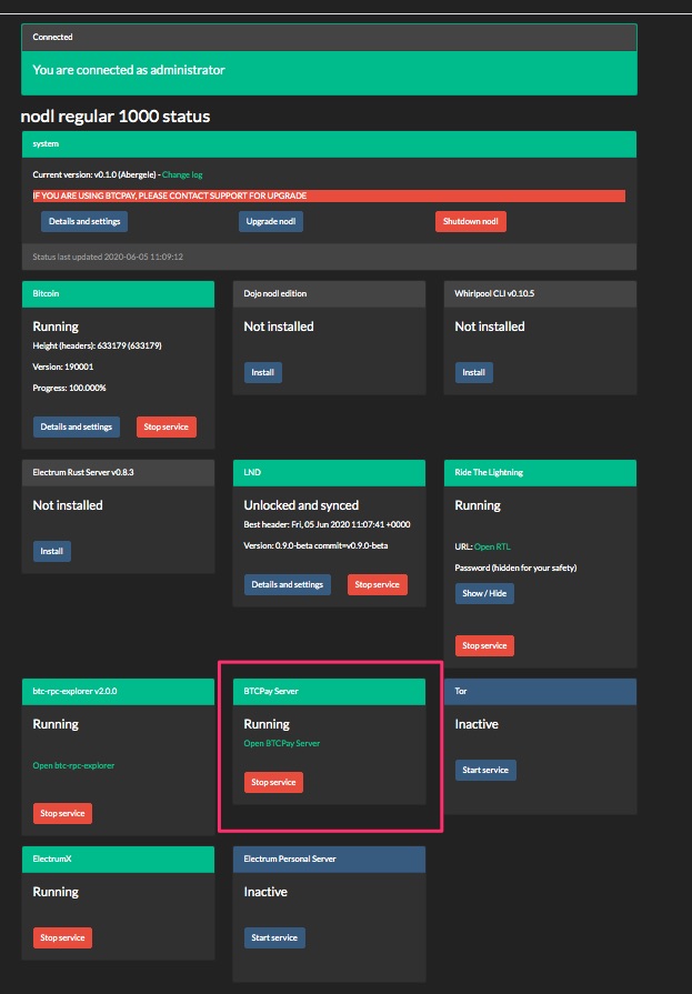 Nodl overview page