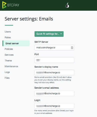 Email Einstellungen
