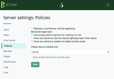 BTCPay Server Policies