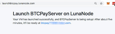 BTCPayServer installed