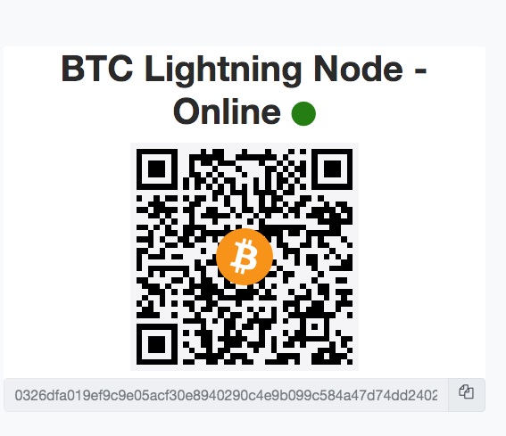 QR Code Public Lightning Node Adresse