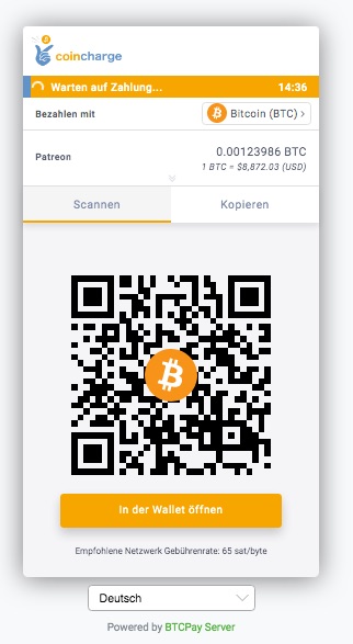 Bitcoin Zahlung für Abomodelle