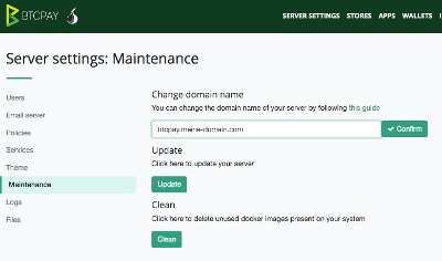 Change domain name