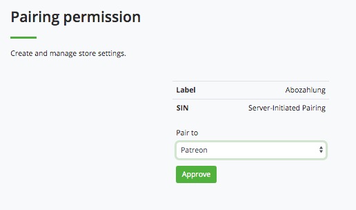 Pairing Permission Bitcoin Membership