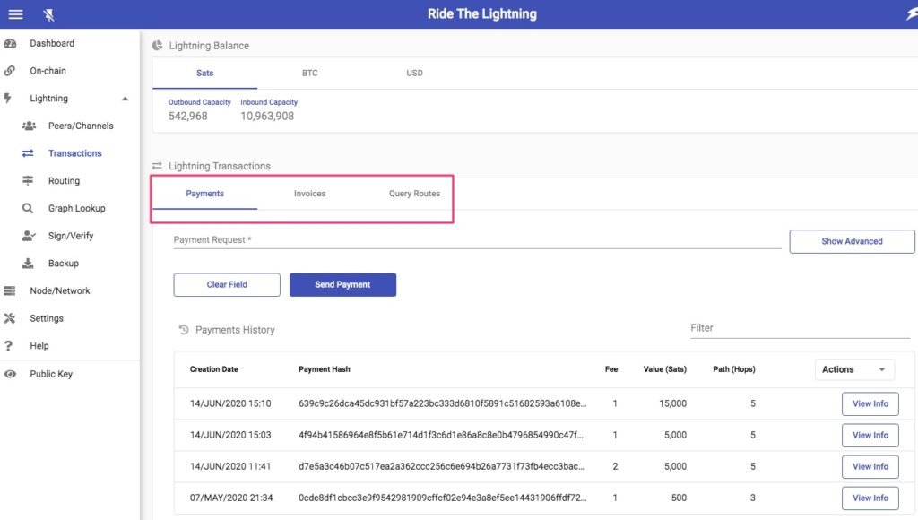 RTL Lightning Transactions