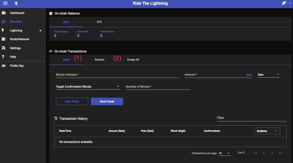 Ride the Lightning On-Chain Balance