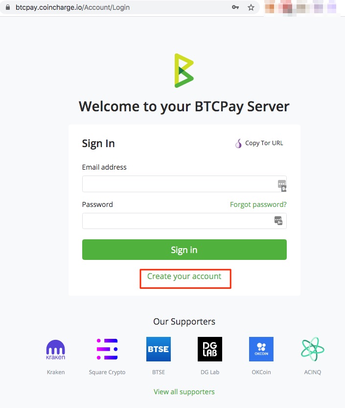 BTCPay Server Login