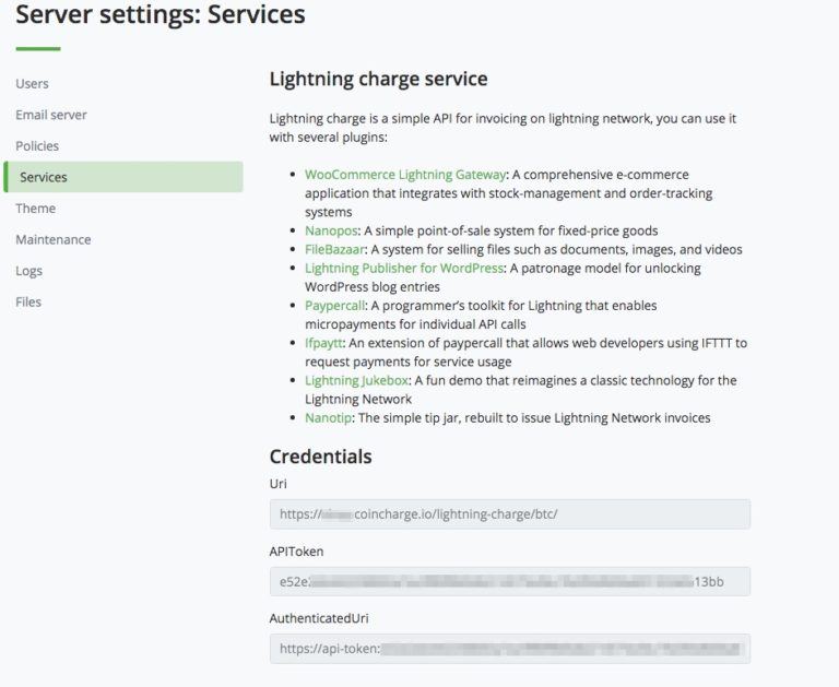 C-Lightning Settings