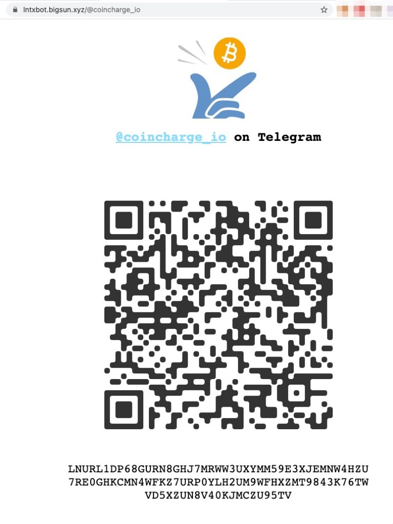 lntxbot coincharge Lightning Address
