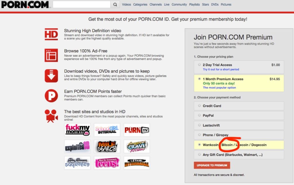 Porn.com accepts Bitcoin