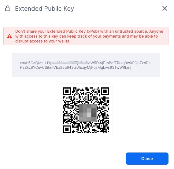 Blockchain xPub Key