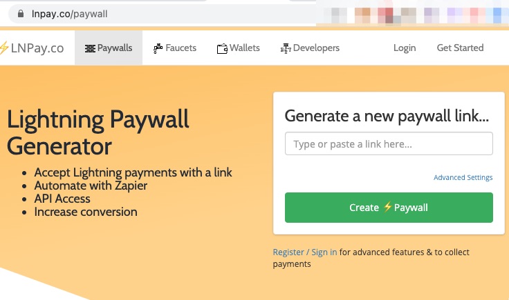 LNPay Lightning Paywall Generator