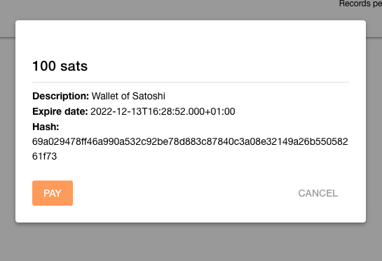 Eine Lightning Invoice bei Wallet of Satoshi bezahlen.