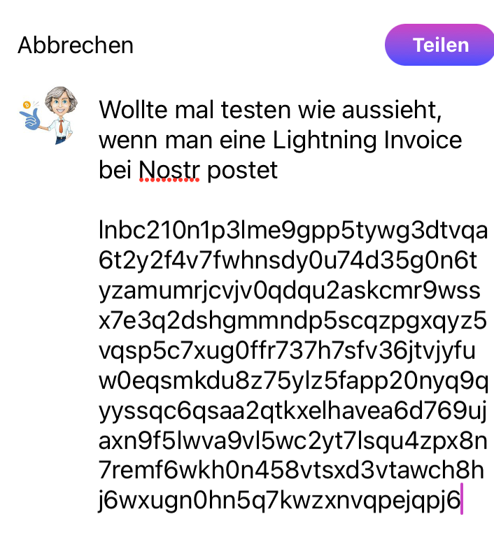 Nostr Lightning Rechnung