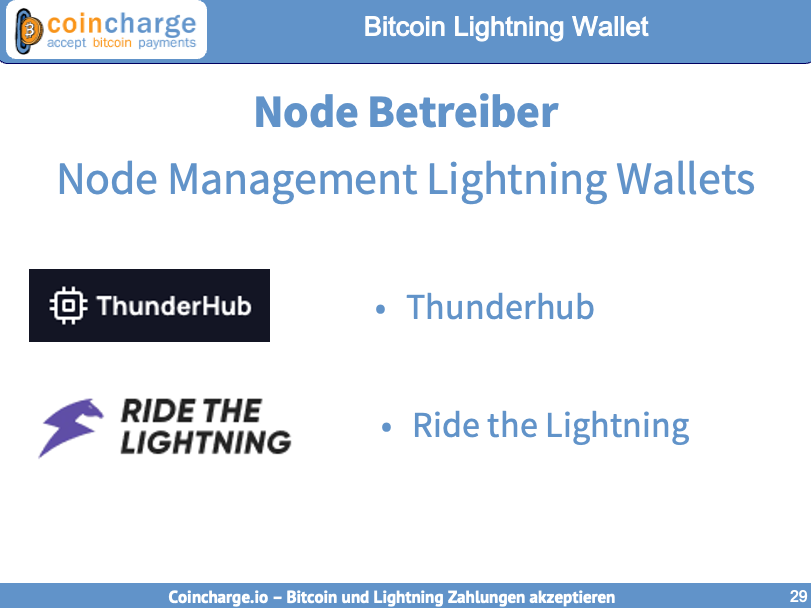 Node management lightning wallet