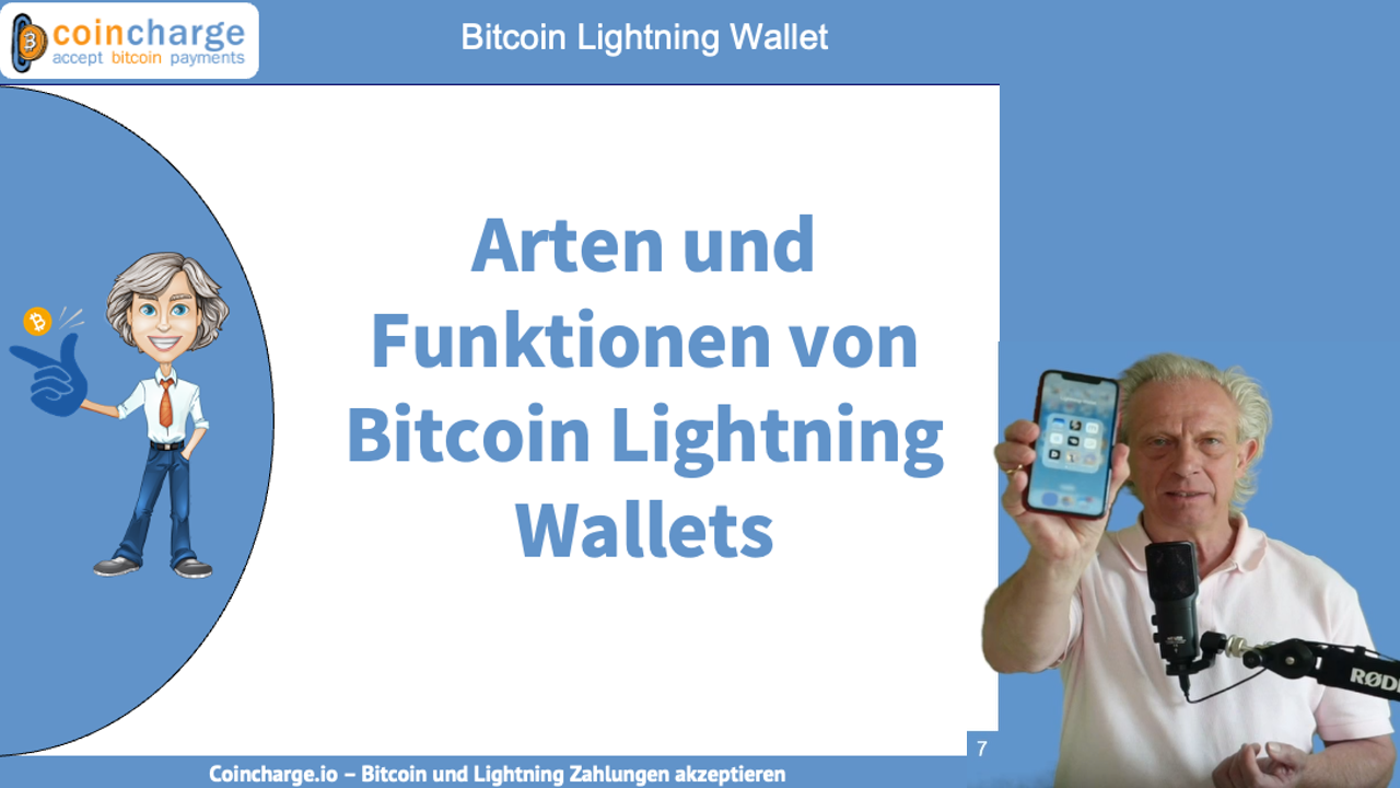 Arten und Funktionen von Bitcoin Lightning Wallets.