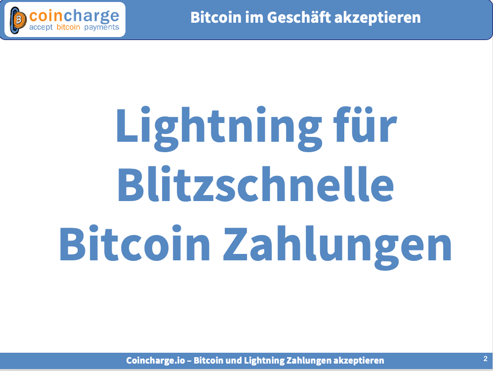 Lightning für blitzschnelle Bitcoin Zahlung
