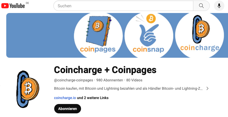Youtube Coincharge + coinpages