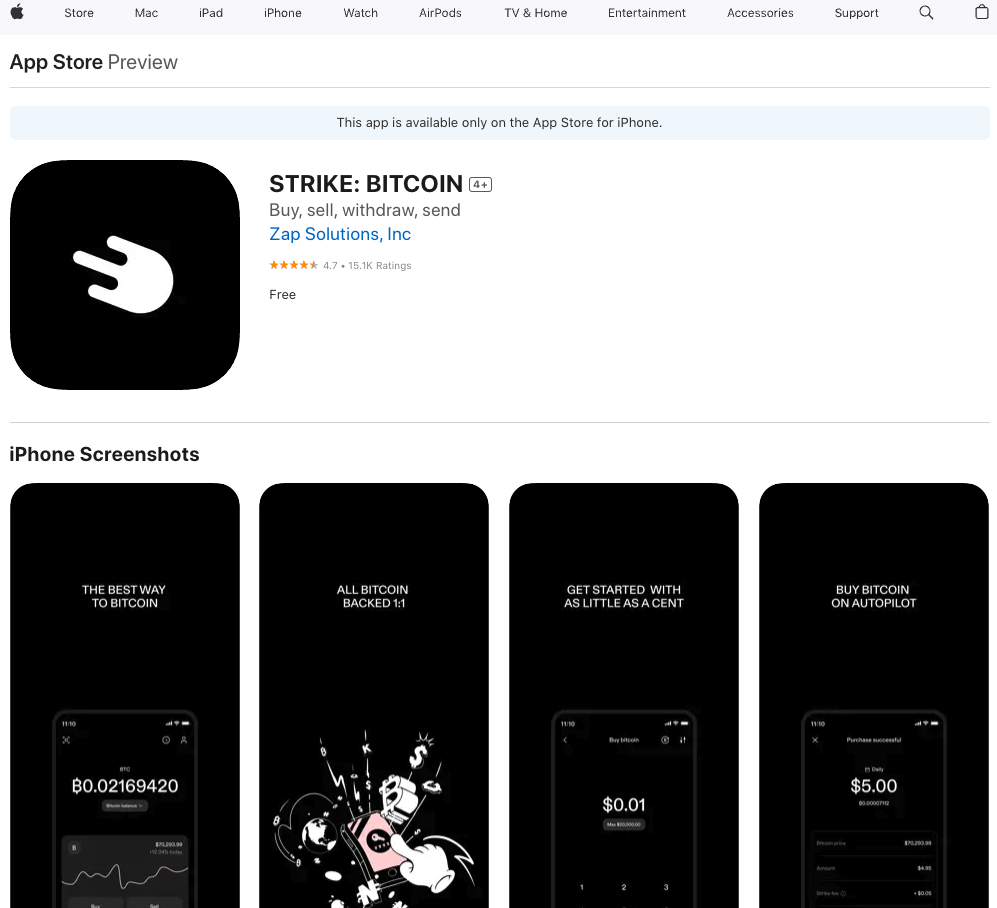Strike App-Store