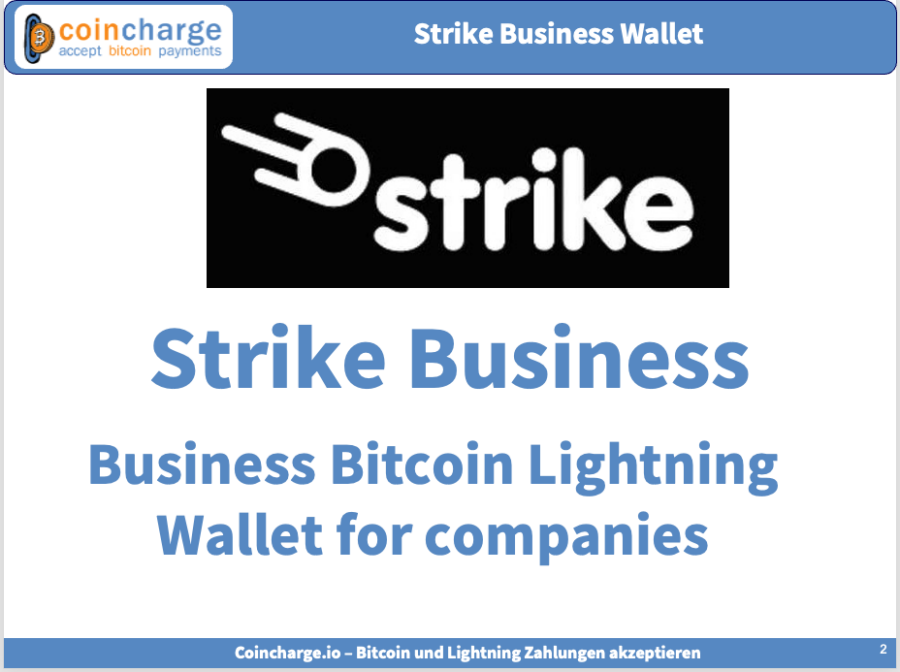 Strike Business Bitcoin Wallet for companies