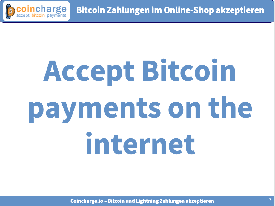 accept bitcoin payments on the internet