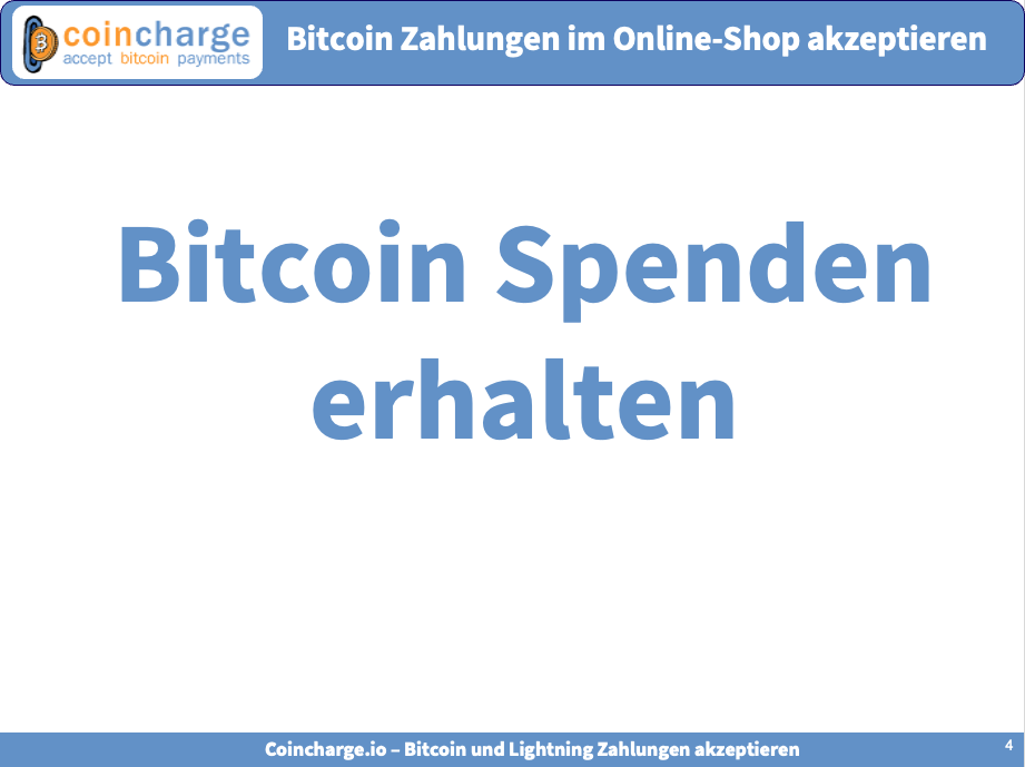 bitcoin spenden erhalten