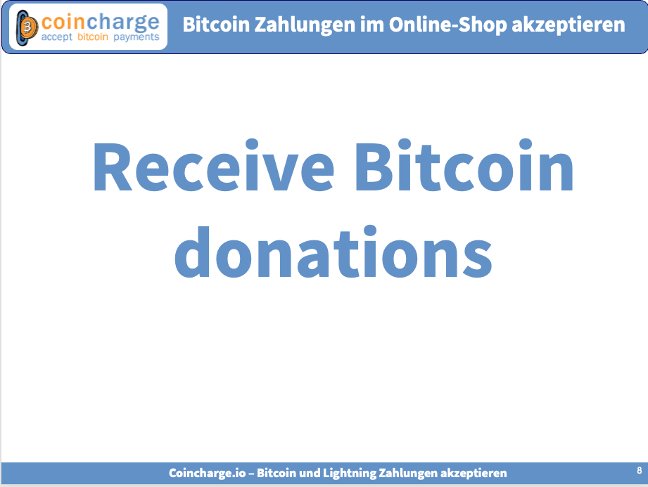 receive bitcoin donations