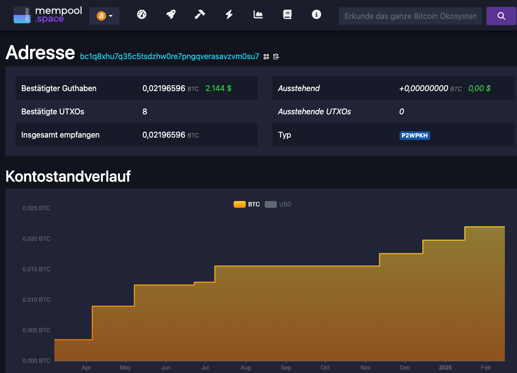 Bitcoin Bestand Dokumentieren