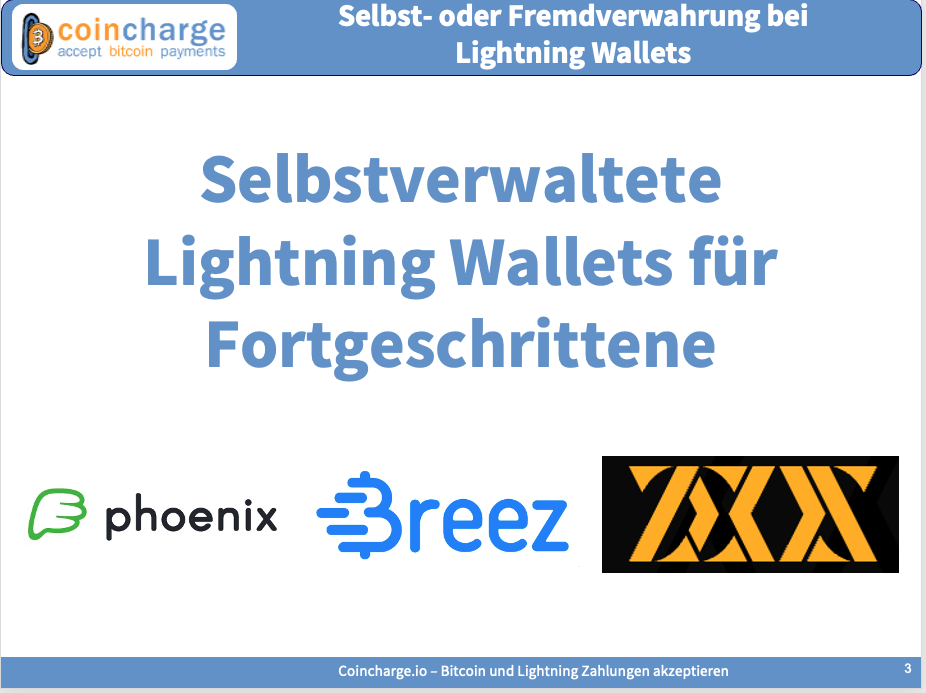 Selbstverwaltete Lightning Wallets für Fortgeschrittene Selbstverwaltete Lightning Wallets für Fortgeschrittene
