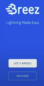 Let's Breez oder restore