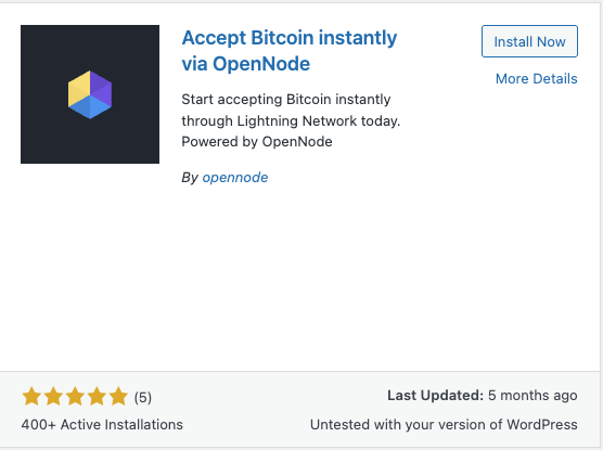 opennode Bitcoin WooCommerce