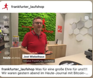 Frankfurter Laufshop heute journal
