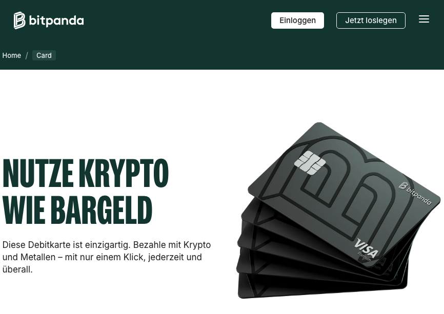 Bitpanda Visa Debitkarte Bitpanda Visa Debitkarte