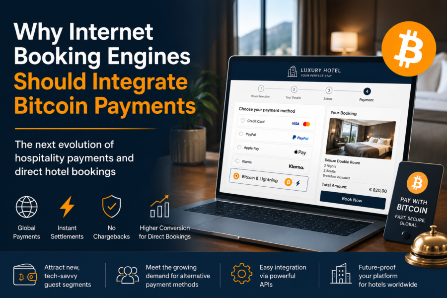internet booking engine bitcoin payment