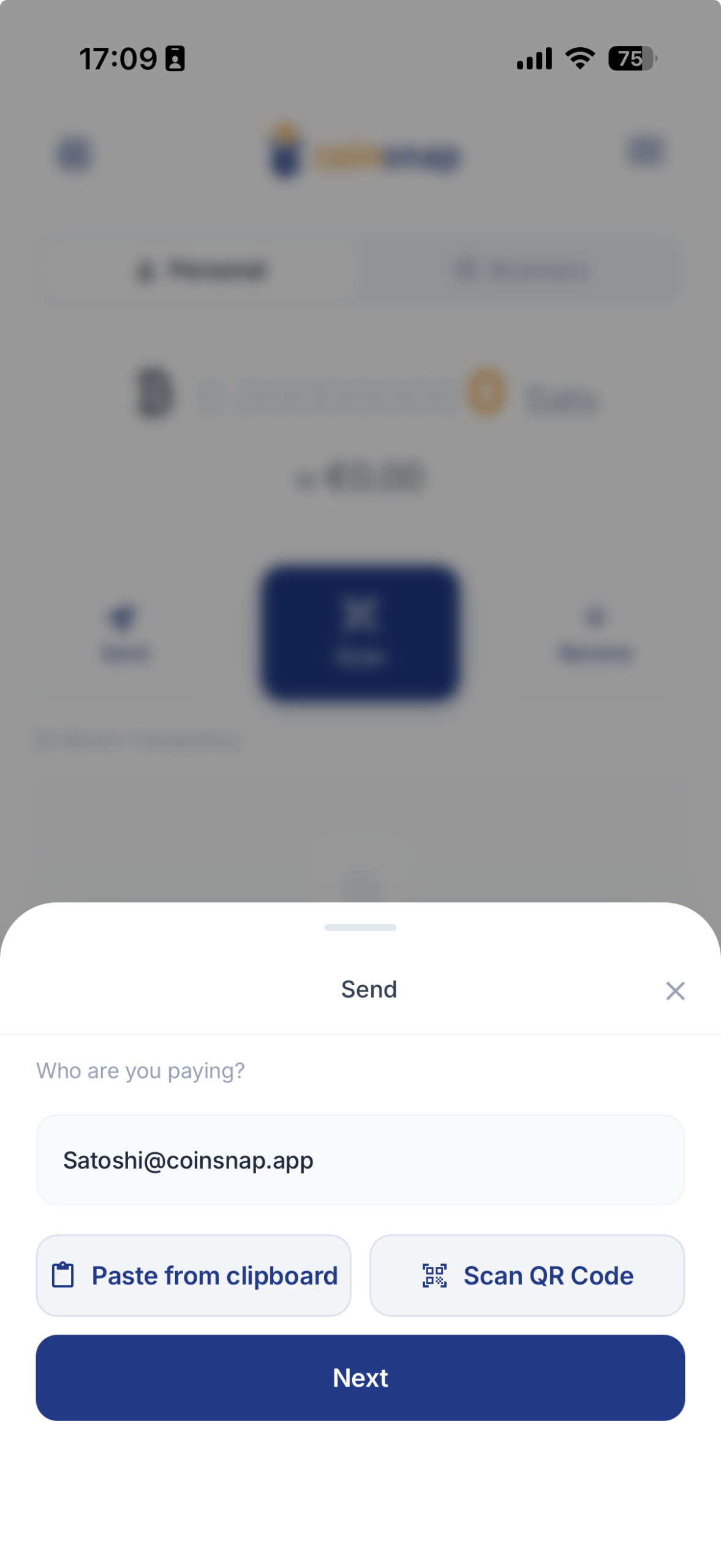 Send Bitcoin
