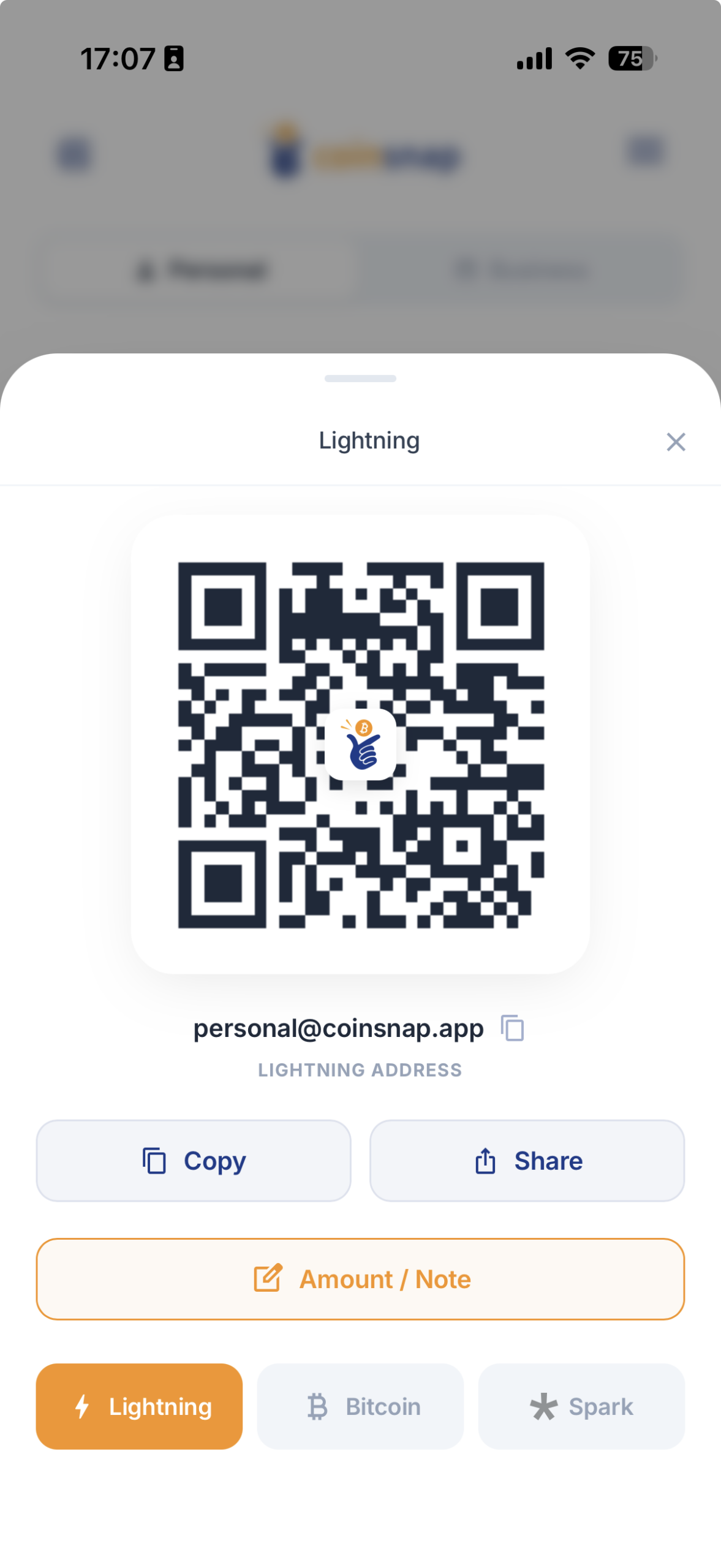 Receive Bitcoin